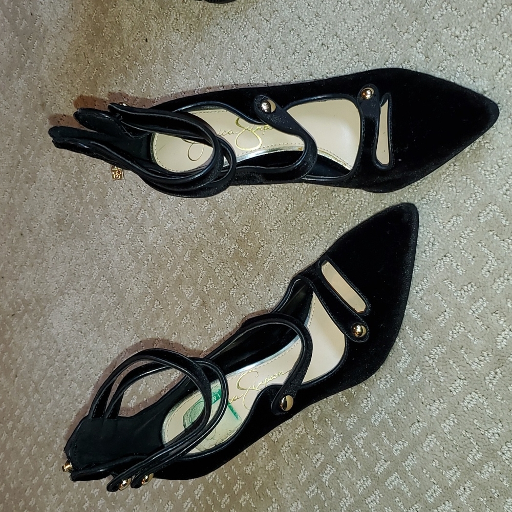 Black velvet stilletos